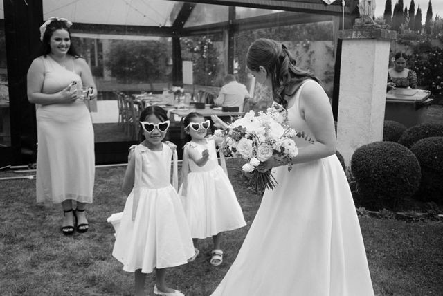 35mm film photograph of the wedding party