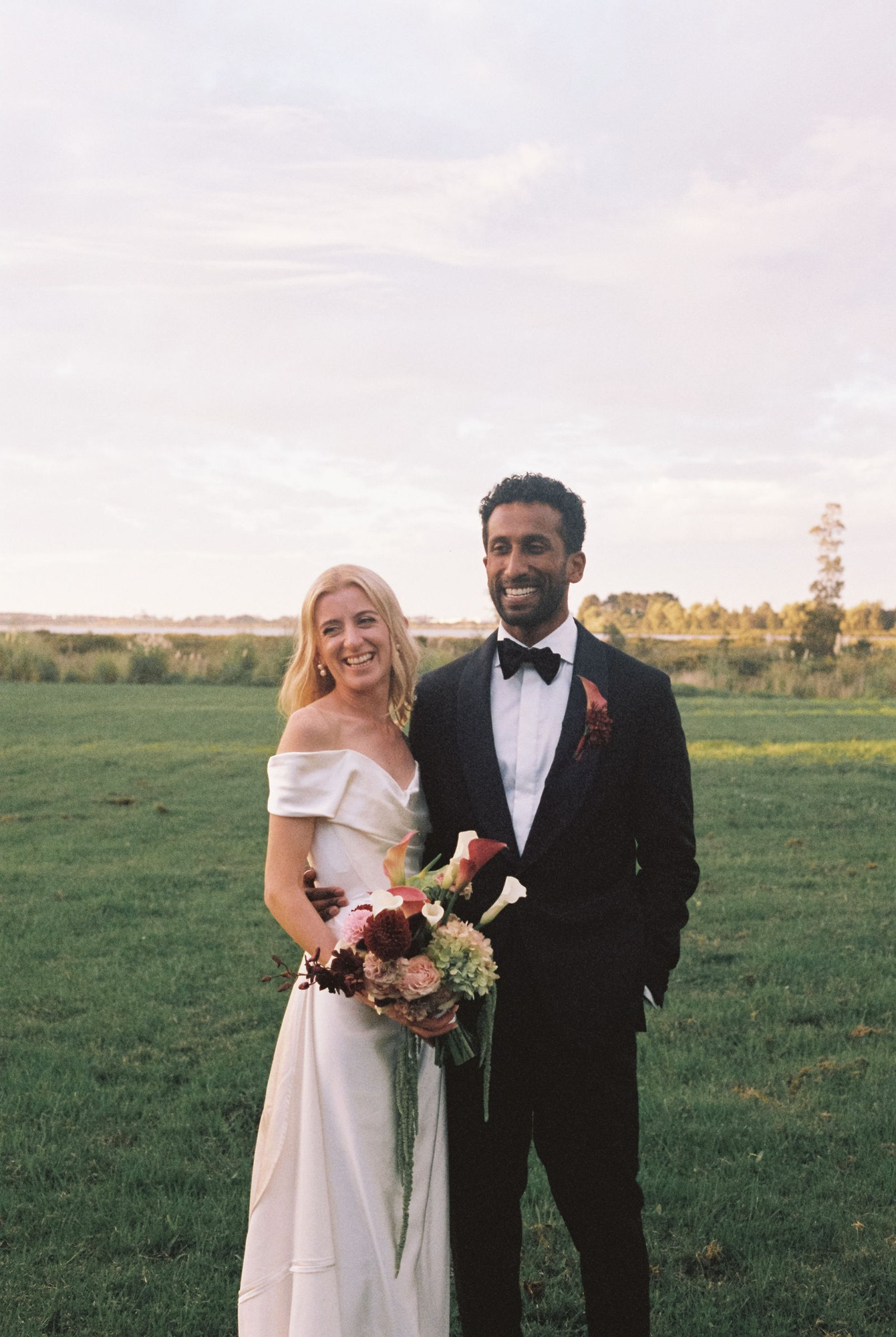 Couple portrait on film